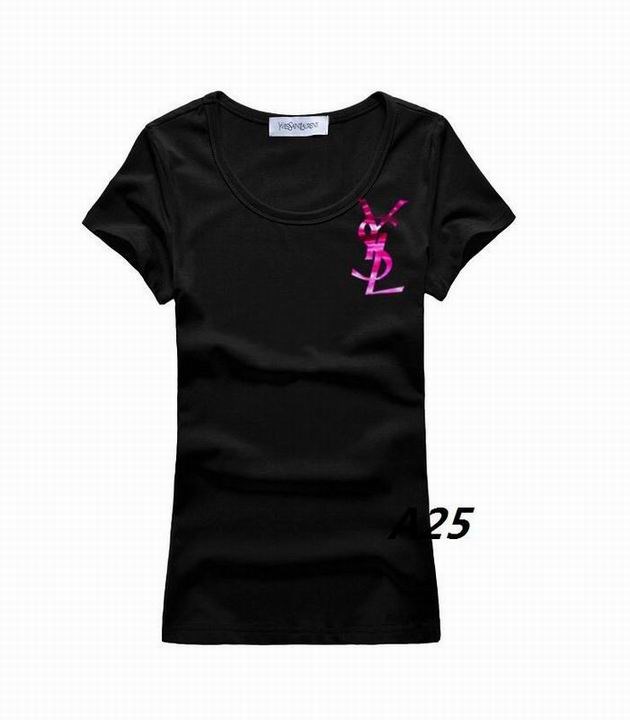 YSL short round collar T woman S-XL-031